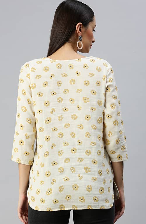 The Creamy Spoonflower Floral Women Top