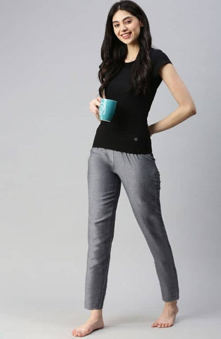 The Grey Solid Women PJ Pant