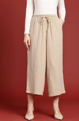 The Hunter Cream Women Wide Leg Pant