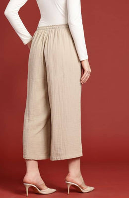 The Hunter Cream Women Wide Leg Pant