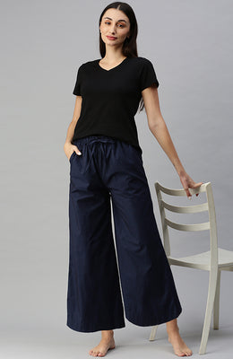 The Midnight Blue Women Wide Leg