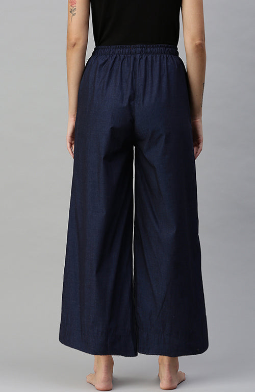 The Midnight Blue Women Wide Leg