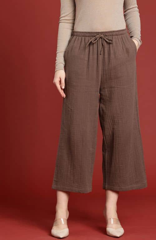 The Royal Brown Women Wide Leg Pant