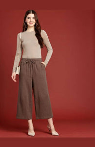 The Royal Brown Women Wide Leg Pant