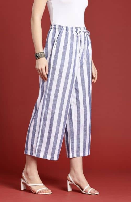 The Royal Candy Stripe Women Wide Leg