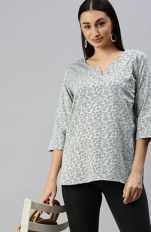 The Sage Small Spoonflower Women Top