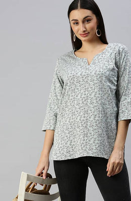 The Sage Small Spoonflower Women Top