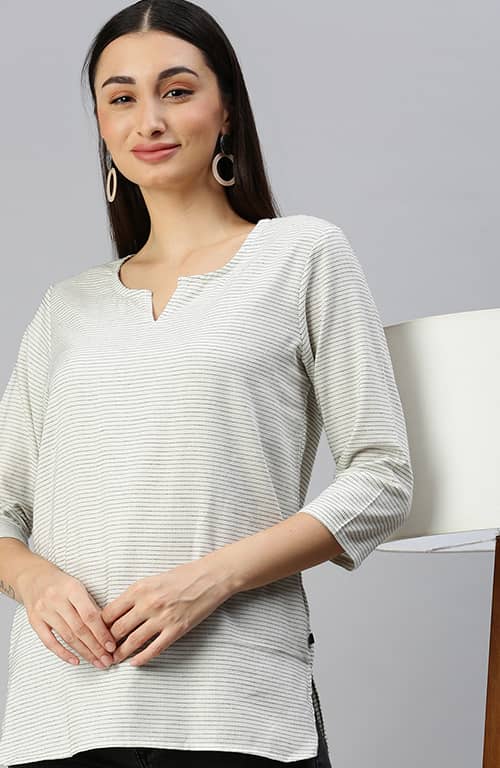 The SeaShell Creamy Cotton Women Top