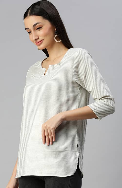 The SeaShell Creamy Cotton Women Top