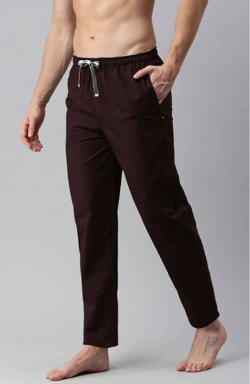 The Space Brown Solid Men PJ Pant