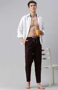 The Space Brown Solid Men PJ Pant