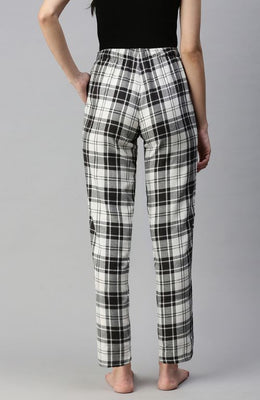 The White Black Grid Women PJ Pant