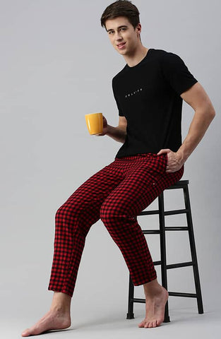 The Gingham Blackred Men PJ Pant