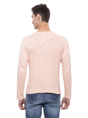 The Long Sleeve Coral Pink Henley